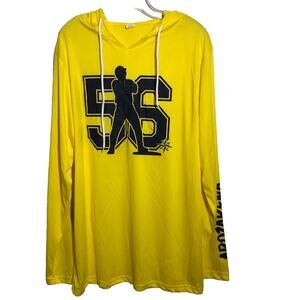 Randy Arozarena XL Crossed Arm Lightweight SGA Lightweight Yellow Hooded Jersey